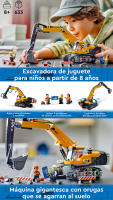 LEGO 60420 City Excavadora de Obra Amarilla Perforadora de juguete para mayores de 8 años - details 0