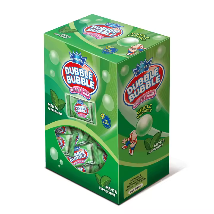 Dubble Bubble - Estuche 100 - Chicle hinchable -  sin gluten - sabor Fresa - 1