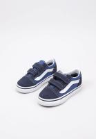 Vans OLD SKOOL V Zapatilla Deportiva Velcro Bebé - niño (hasta la talla 30) Azul - details 1