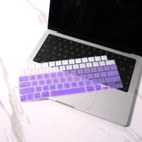 Cubierta De Teclado Compatible Con MacBook Pro14 16 Inc Y Air 13.6 15.3 M2 M3 A2442 A2779 A2918 A2485 A2780 A2991 A2681 A2941 Silicona Impermeable Y Antipolvo Para Laptop - details 2