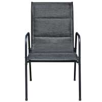 vidaXL Juego de comedor de jardín 5 piezas de acero negro - details 4