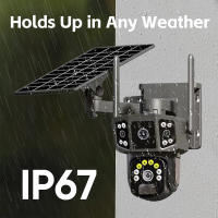 FGNS Cámara Solar 4G de Tarjeta SIM O Cámara WiFi 2.4GHz Inalámbrica, Cámara de videovigilancia PTZ de doble lente 4K y 6MP para exteriores, Cámara de Seguridad Exterior Batería Recargable, Energía Solar Audio Bidireccional, Detección de Movimient - details 8