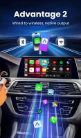 Adaptador Wireless Carplay Android Auto 2en1 Dongle Inteligente 2025 5G WIFI Para iPhone Y Android Compatible Con Volvo Benz MG Kia Chery VW - details 4