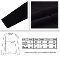 WAI 2 MARKET - Camiseta Térmica Infantil Unisex de Manga Larga (Pack 1, 2, 3, 5), 96% Poliéster 4% Elastano, Ideal para Invierno, Fútbol, Ciclismo y Nieve, Tallas 5-14 Años, Cuello Redondo, Color Negro - details 2