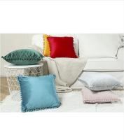 Funda De Cojín De Silla De Estilo Nórdico Sólido Suave En Veludo Para Sala De Estar Cubierta De Tela De Veludo Cuadrada Decorativa Para El Hogar - details 0
