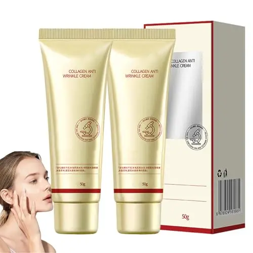 Crema antiarrugas con colágeno dorado, crema de oro y colágeno Face Saver, crema de colágeno dorado Collapsed Face Savior, crema de colágeno dorado con reishi negro, hidratación profunda (2) - 1
