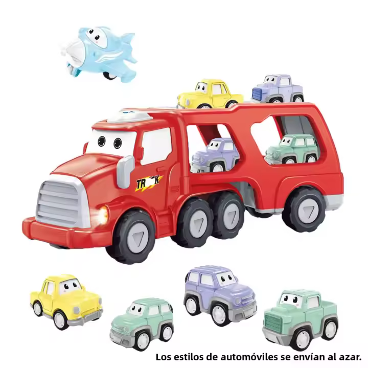 Coche De Juguetes Educativos Con Luz Y Sonido Gran Doble Enchufe Simulación Camión De Carga Para Niños Aged 4-12 - 1