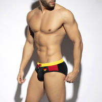 Bragas De Natación Para Hombre Briefs De Playa Deporte Acuático Estilo Sexy Con Palabras De La Bandera Y Copa Word Cup Material Poliéster Y Spandex - details 11