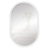 Espejo Ovalado de Pared Fabricado en España - Moldura 2.5 cm - Acabado Artesanal - Color Blanco Lacado - details 0