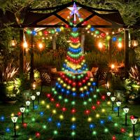 Cadenas De Luces Solar Impermeable De 9.8Ft Con 280 LED Y 8 Modos Para Jardín Camping Decoraciones Navideñas Al Aire Libre Pentagram - details 1