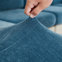 Cubierta De Sofá De Alta Elasticidad En Chenille Cubierta De Cojín Monocromo Universal Para Todas Las Estaciones Fáciles De Instalar - details 11