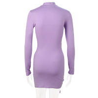 Vestido Largo De Color Sólido Con Cinturón Y Volantes Para Mujer Moda Oficina Traje De Baño Elegante Falda De Cintura Natural - details 6