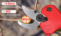 Tijeras de podar eléctricas sin escobillas, herramienta de corte de ramas de árboles frutales, bonsái, batería Makita,50mm, 1000W,Alto contenido de carbono,Modelo digital,Tijeras de rama gruesa - details 1