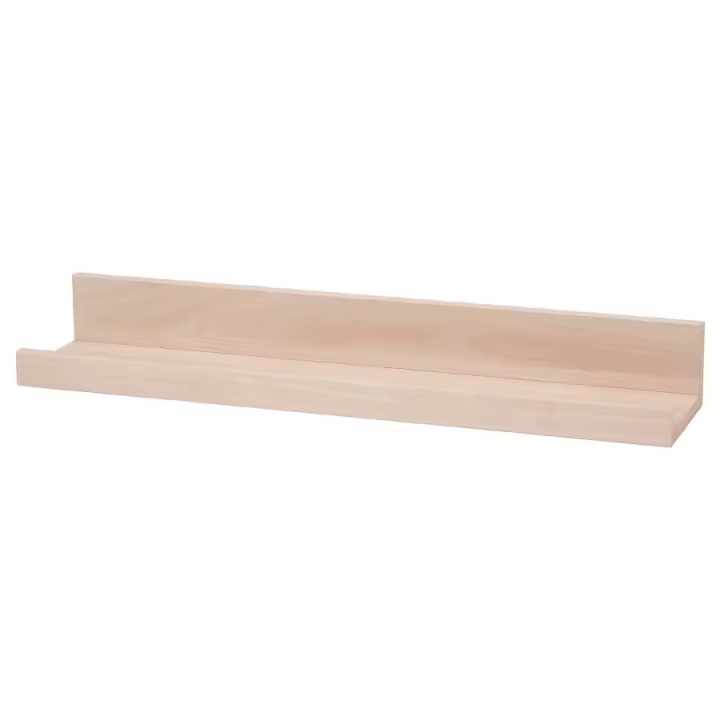 MINOKUA -Estante de Pared De Madera de Pino, Organiza Tus Cuadros o libros ,Madera Resistente, 60x12x7,5cm , Fabricado en EUROPA - 1