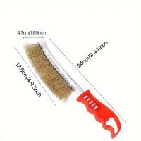 Cepillo De Acero Inoxidable Multiusos Para Limpieza De Cocina Y Barbacoa Con Mango Largo Herramienta Especial Para Eliminar Rusticidad - details 1