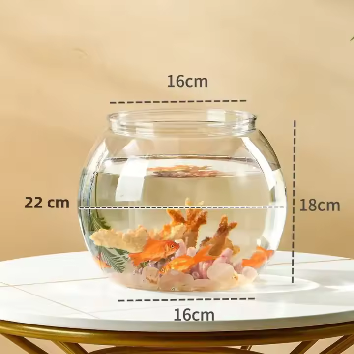 Acuario Pequeño Para Betta Y Pequeños Pez Ornamentales Y Reptiles Vidrio De Alta Transparencia Vista Buena Resistente Y Atractivo - 1