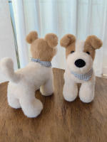Muñeco De Peluche De 20cm Fox Terrier De Hilo Con Bib Juguete Suave Y Almohadilla Para Niños Decoración De Hogar Regalo De Cumpleaños Animal De Peluche Adorable Para Todas Las Edades - details 3