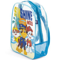 Mochila de Playa Paw Patrol 31cm, Bolsa Playa Transparente con Rejilla La Patrulla Canina, Mochila Infantil para Niñas, Regalo Cumpleaños, Piscina, Camping, Campamento, Vacaciones, Color Azul - details 2