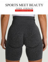 Leggings De Entrenamiento Para Mujer High Waist Yoga Shorts Con Glúteos De Durazno Terciopelos Sin Costuras Para Gimnasio Running Y Fitness - details 1
