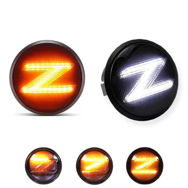 Luces De Marcador Lateral Para Nissan 370z Z34 350z Z33 2009-2020 Ambar Secuencial Señales De Giro Blancas DRL Lámparas De Parqueo ABS LED - 1