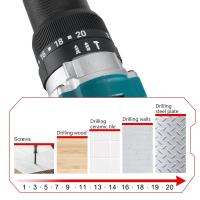 1500w 13 MM 650 nm taladro eléctrico sin cepillo destornillador sin cuerda impacta la herramienta eléctrica de la batería de iones de litio para la fabricación de baterías de 18v, - details 2