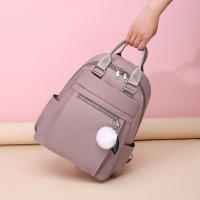 Mochila Oxford de viaje impermeable para mujer, bolso escolar conciso informal, de alta calidad, a la moda - details 27