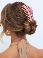Juego De Accesorios Para El Cabello Rosa Para Mujeres Y Niñas Pinza Para El Cabello Cinta Elástica Y Scrunchies Moda De Cabello - details 6