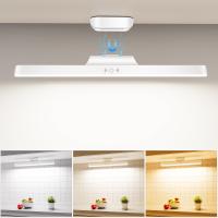 Luz LED recargable de 3000mAh y 32cm,Con sensor de memoria,imán y ajuste de luz. Recargable USB sin cables molestos.Luces Ideal para habitacion, escritorio,muebles,cocina, armario y baño. - details 0