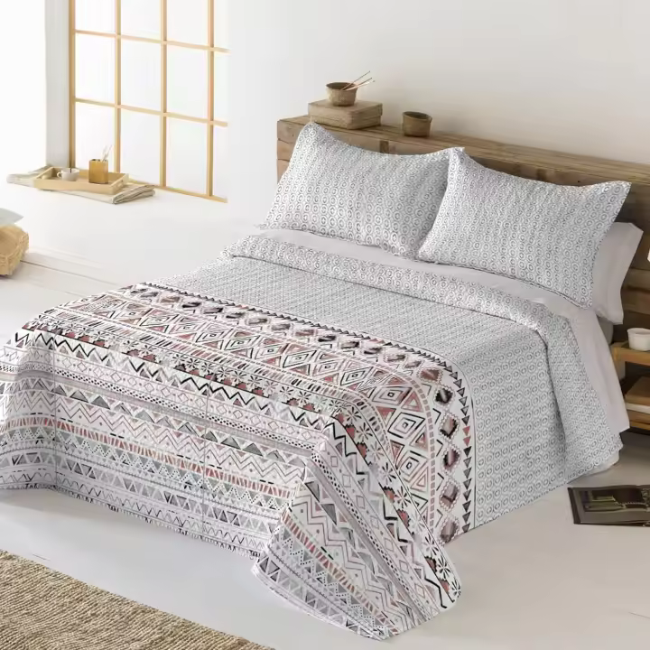 Colcha bouti para Verano y Entretiempo, Colcha para Cama 90/105/135/150, 100% Poliester, Colcha Cubre Cama Fina, Suave, incluye funda de cojin 45x70cm - 1