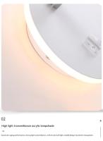 Lámpara de pared led Luz Lectura cabina con interruptor Puerto Carga USB dormitorio iluminación del humor proyector ajustable (3W 3000K + 9 6000K) Negro - details 3