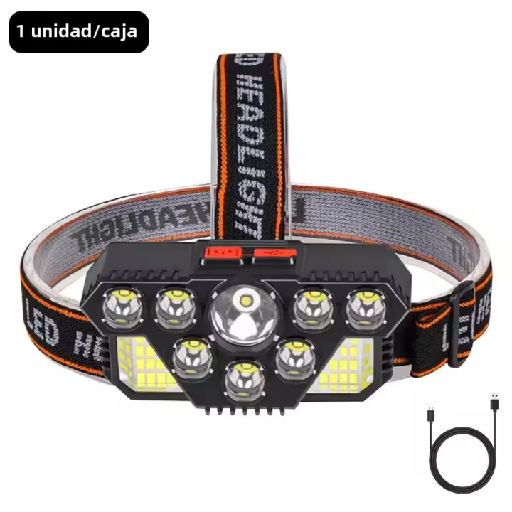 Lámpara De Seguridad Multifuncional Con 8 Luces Diversas Ajuste De Ángulo Múltiple Luz Suficiente Para Senderismo - 1