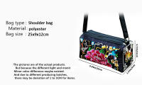 Bolso De Hombro Retro Para Mujer Yogodlns Con Bordado Floral Multicolor Estilo Bohemio Étnico Monedero Pequeño De Lona - details 0