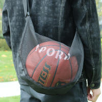 Bolsa De Hombro Ajustable Para Baloncesto En Malla Con Bolsillo Cremallera De Tela De Malla Monedero Para Deporte Unisex - details 3