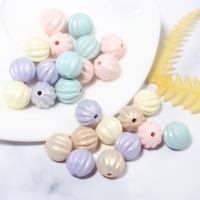 100pcs Perlas De Acrílico En Forma De Calabaza 11mm Colores Mixtos Espaciadores Para Crear Pulseras Collares Joyería Accesorios DIY - details 6