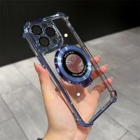 Carcasa De Carga Inalámbrica Magsafe Con Anillo Para iPhone 11 12 13 14 15 pro Max plus Transparente Magnética Bumper Cover - details 16