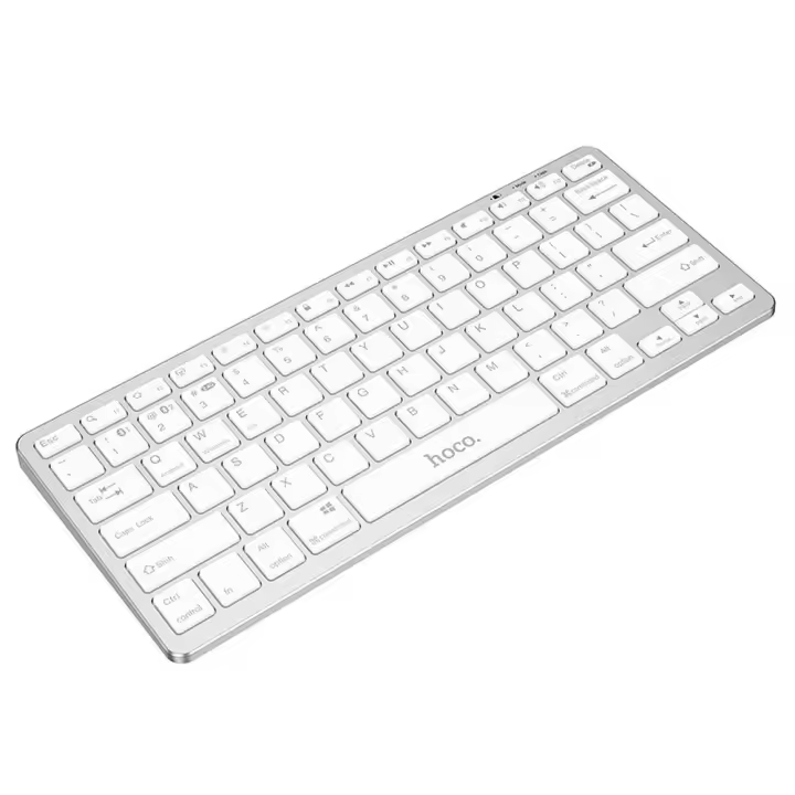 Teclado inalámbrico EOL HOCO QWERTY GM32 plateado - 1