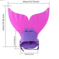 Aletas individuales para adultos y niños, aletas dobles, aletas de una pieza de sirena, equipo de natación para buceo - details 0