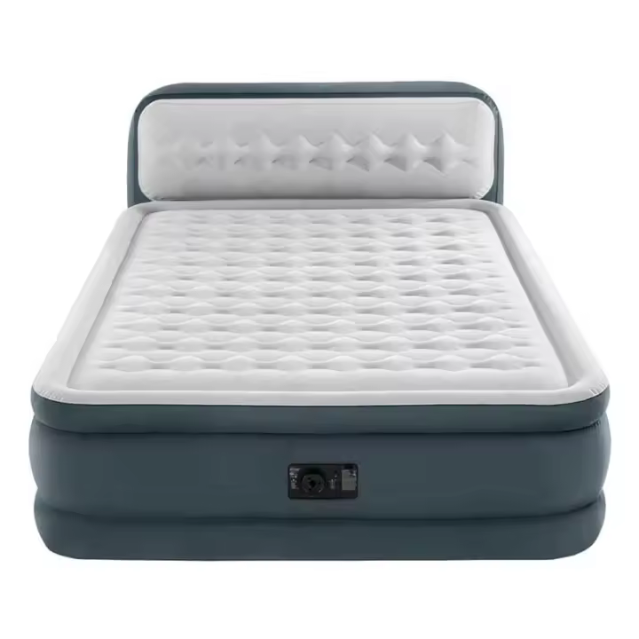 Cama hinchable Dura-Beam Deluxe Intex 2 usuarios con bomba eléctrica gris 46x152x236 cm - 1