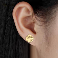 Pendientes Concha Maravilla Natural - Acero Inoxidable Resistente Al Agua - Pack 2 Unidades - details 1