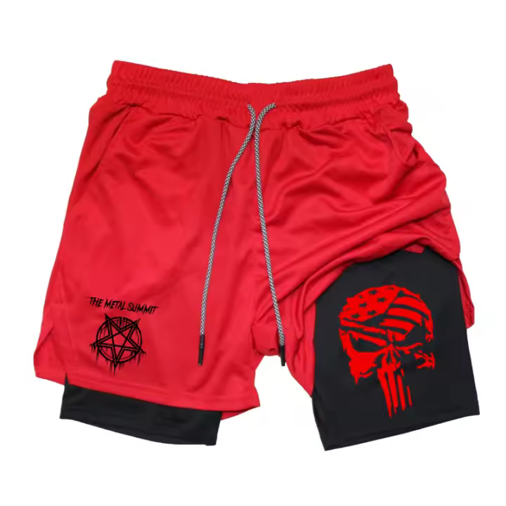 Shorts De Entrenamiento Para Hombre Con Estampado De Anime Ropa Deportiva De Verano Fitness Running Mesh Secado Rápido Shorts De Playa Doble Cara - 1