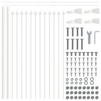 valla de jardín vidaXL con punta de lanza blanca 6,8x0,6 m de acero - details 4