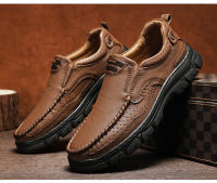 Zapatos Casuales Para Hombre Nuevos Moda Con Cuero Genuino Hechos a Mano Zapatillas De Conducción Slip-on Planos Mocasines Transpirables Y Masajeados Para Caminar - details 18