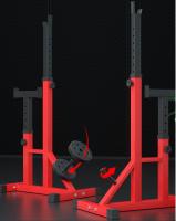 ALLINLIFE Estante Para Sentadillas con Soporte Para Pesas, Squat rack, Aparato Para Entrenamiento de Fuerza, Equipo Para Fitness, Negro,Rojo - details 7