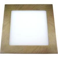 Downlight cuadrado de empotrar 5W serie AGAMENON en color CUERO. Realizado en aluminio y policarbonato. Tiene TECNOLOGIA LED INTEGRADA con una potencia de 5 W, 450 lúmenes y 6500K de temperatura de luz, blanco frío.  Medidas  2x9x9 centím - details 1