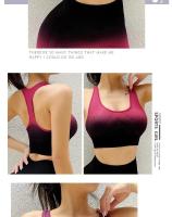 Sudadera Deportiva De Mujer Alta Estiramiento Cogido Transpirable Para Gimnasio Running Yoga Con Forro Sin Costuras Crop Top Vestidos De Deporte Gradiente V - details 7