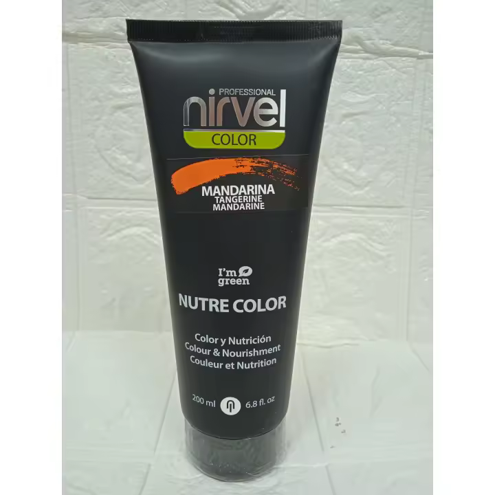 NIRVEL Cosmetics mascarilla color mandarina 200ml, aporta nutrición y brillo. - 1