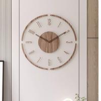 Reloj de pared Moderno, Reloj de pared Creative de Madera Grande de 12 pulgadas para dormitorio, Reloj de pared Silencioso sin TicTac a cateria, reloj de pared Redondo simple Decoración Para Sala de estar Oficina (Madeira) - details 5