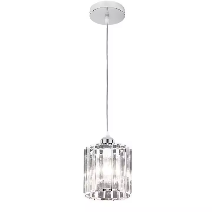Lámpara Colgante Moderna Nórdica LED Para Restaurante Estudio Bar Single Head Cristal K9 Cromado Lujo Creativo Decoración Hogar - 1