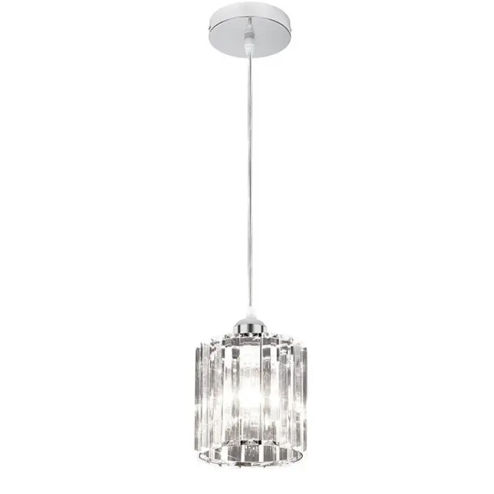 Lámpara Colgante Moderna Nórdica LED Para Restaurante Estudio Bar Single Head Cristal K9 Cromado Lujo Creativo Decoración Hogar - 1