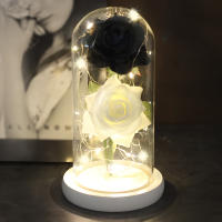 Lámpara De Rosas Rojas En Domos De Vidrio Base De Madera Belleza Y Bestia Regalo De San Valentín Y Navidad Decoración Para El Hogar - details 19